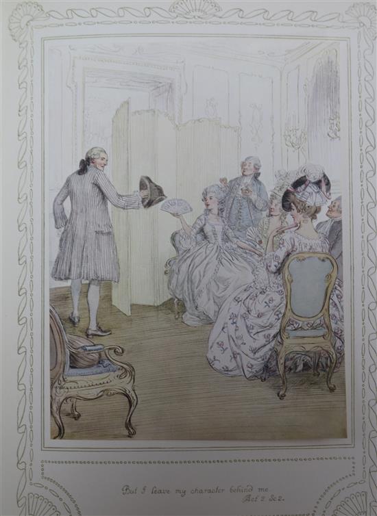 Thompson, Hugh - Sheridan, Richard Brinsley - The School For Scandal, pictorial cloth, quarto, London c.1911,